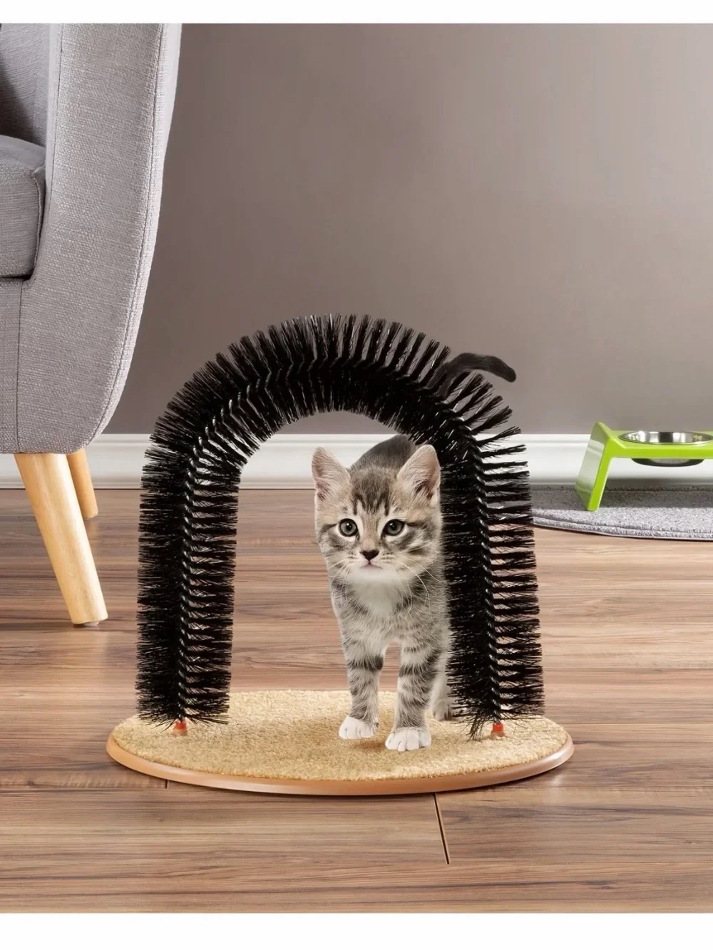 Petmaker Cat SeIf-Grooming Bristle Ring Brush Cat Arch
